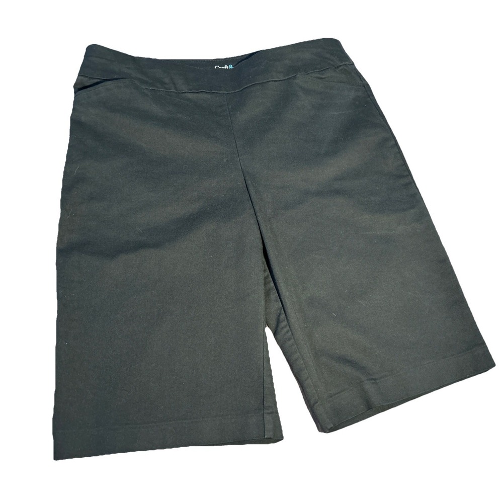 Croft & Barrow The Effortless Stretch Bermuda Shorts Women's Size 18R Black